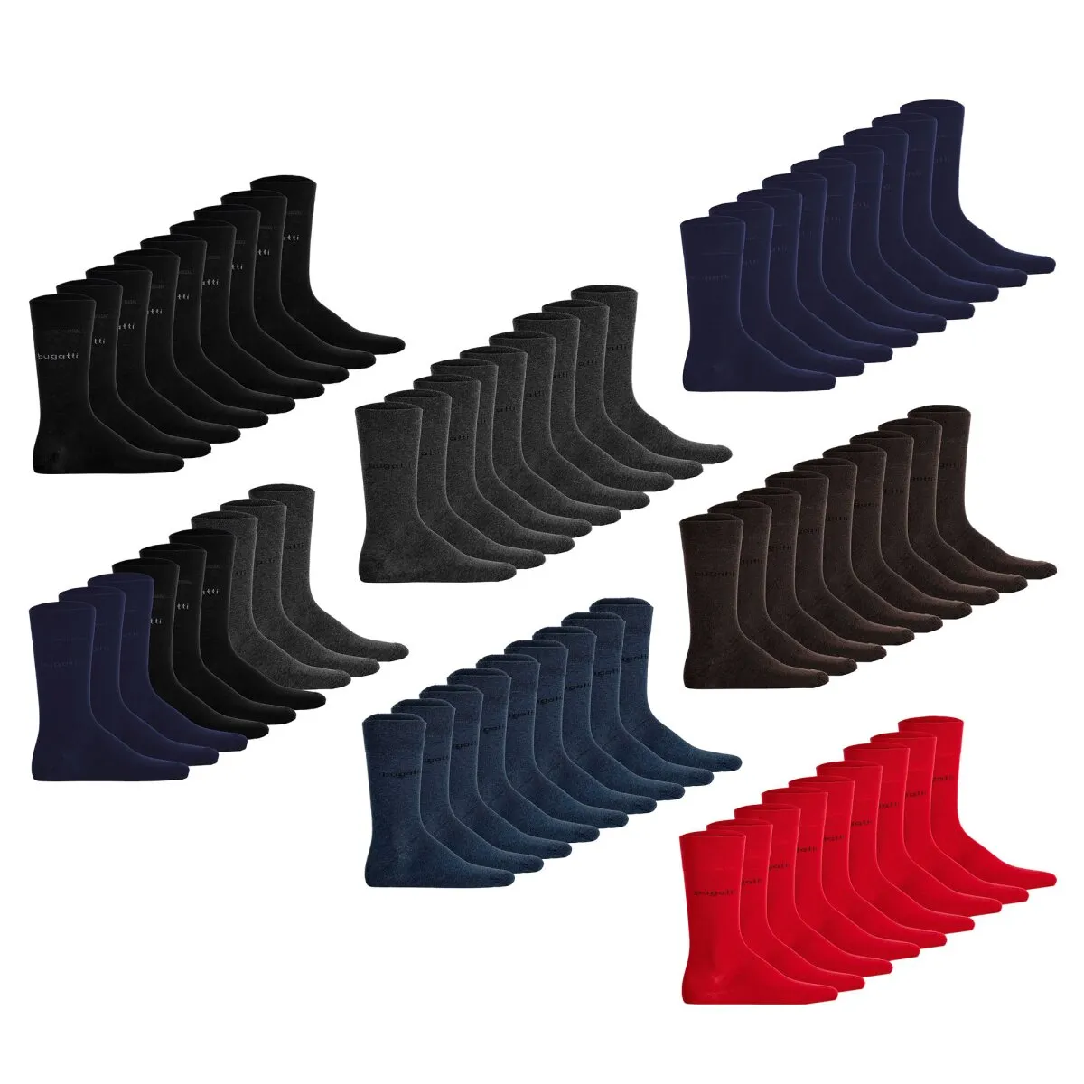 bugatti Herren Socken, 9er Pack - Socks Soft Cotton Uni Basic