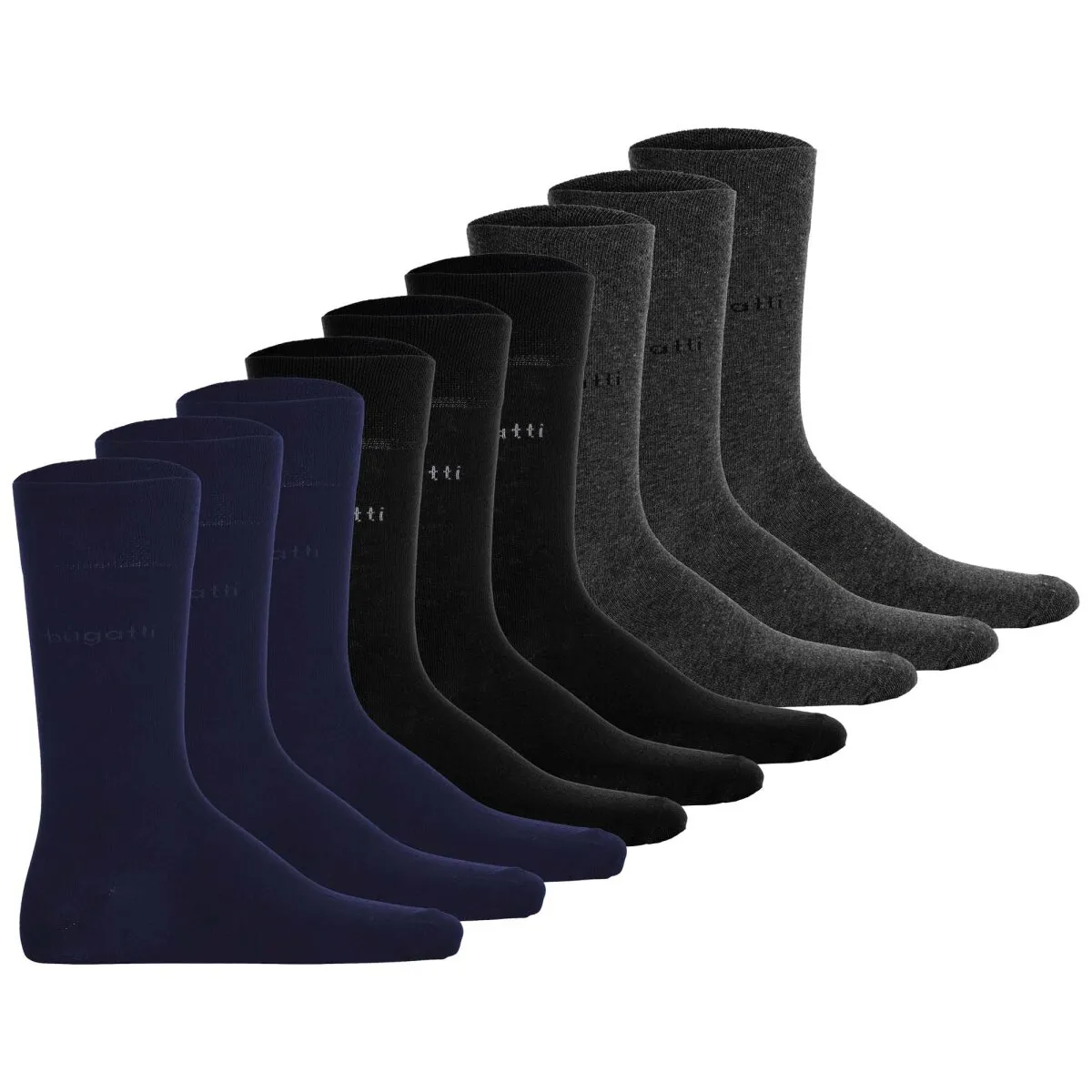 bugatti Herren Socken, 9er Pack - Socks Soft Cotton Uni Basic